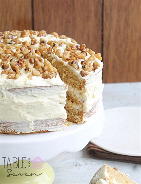 Maple Walnut Cake with Maple Buttercream Frosting • Table for Seven