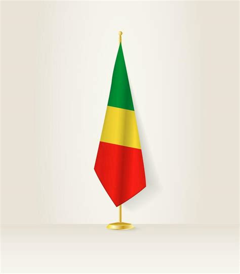 Congo flag on a flag stand. 27288314 Vector Art at Vecteezy