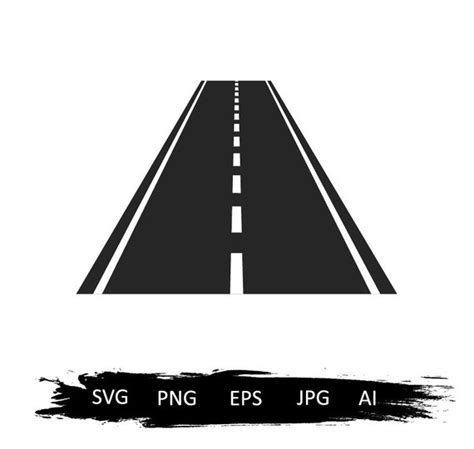 Weg Svg asfalt weg svg weg silhouet weg clipart weg - Etsy België