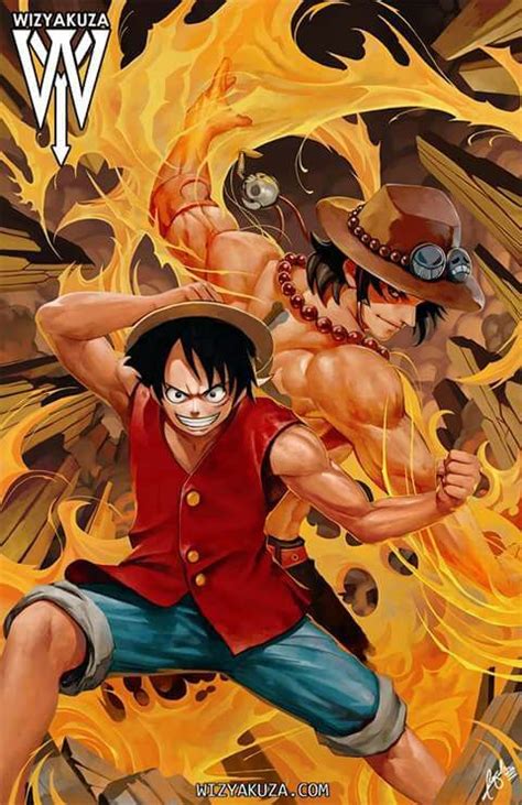 Luffy and Ace fanart | One Piece Amino