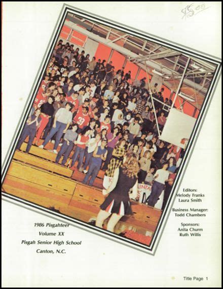 Explore 1986 Pisgah High School Yearbook, Canton NC - Classmates