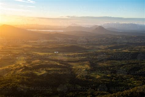 Image of Sunrise landscape Scenic Rim - Austockphoto