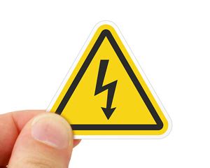 High Voltage Symbol Labels | Electrocution Hazard Symbol Labels