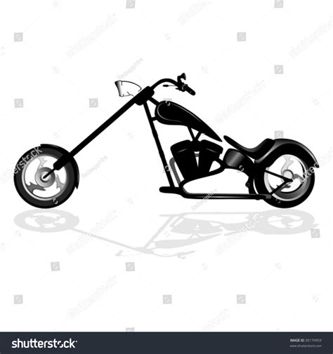 Black Motorcycle Silhouette Isolated On White Stock Vector (Royalty Free) 90179959 | Shutterstock