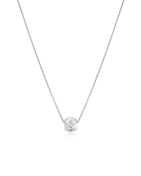 Hedra Necklace - 14K White Gold