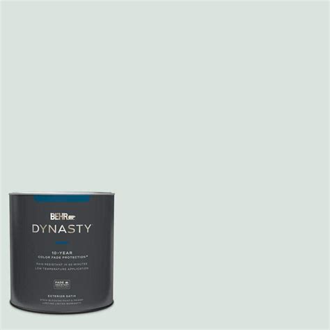 BEHR DYNASTY 1 qt. #N430-1 Mountain Peak White Satin Enamel Exterior ...