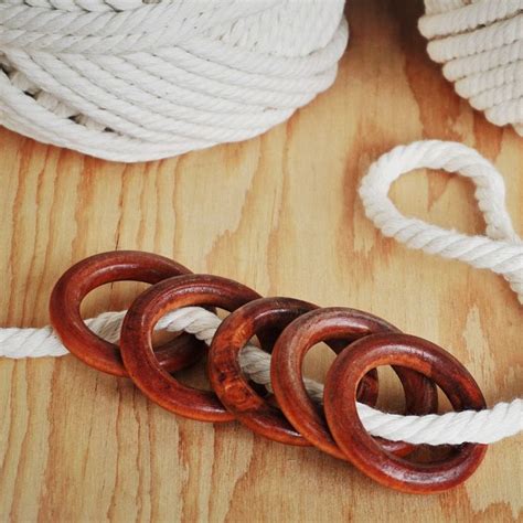 45mm Wooden Macrame Rings 1 3/4 inch Wood Rings Medium | Etsy | Macrame rings, Macrame plant ...