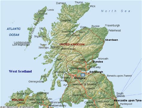 Map of Scotland Country and City