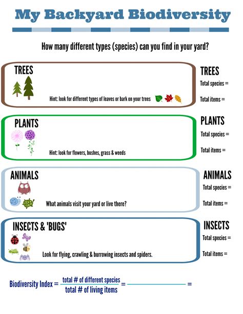 Ecology Science Activity: Biodiversity in Your Own Backyard ...