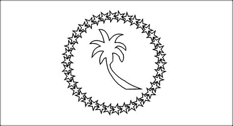 Chuuk flag coloring picture