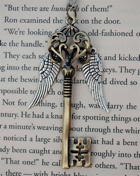 Harry Potter Winged Key Steampunk Necklace