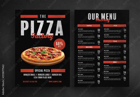 Pizza Menu Layout Stock Template | Adobe Stock