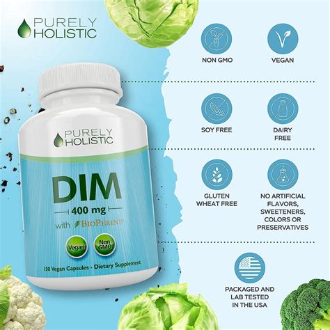 DIM Supplement 400mg with BioPerine – Purely Holistic