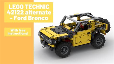 Lego Technic Ford Bronco - 42122 alternate - YouTube