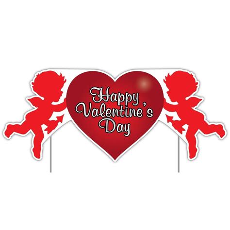 "Happy Valentine's day" Valentine's Yard Decorations Cupids with Heart