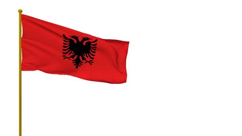 Albania Flag Waving in The Wind 3D Rendering, National Day, Independence Day 13824946 PNG