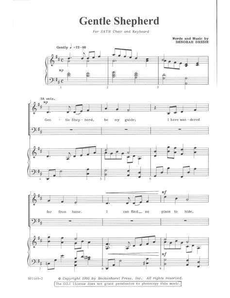 Gentle Shepherd (SATB ) by DRESIE, D| J.W. Pepper Sheet Music