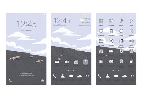 Samsung Galaxy Theme Store - Theme 'Cloudy' on Behance