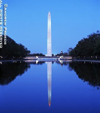 View of the Washington Monument and Reflecting Pool at Night - Fine Art ...