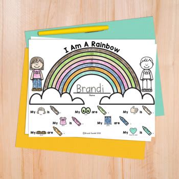 I Am A Rainbow | All About Me Activity by Brandi Randall | TpT