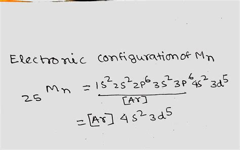 Draw The Electron Configuration For A Neutral Atom Of Manganese ...