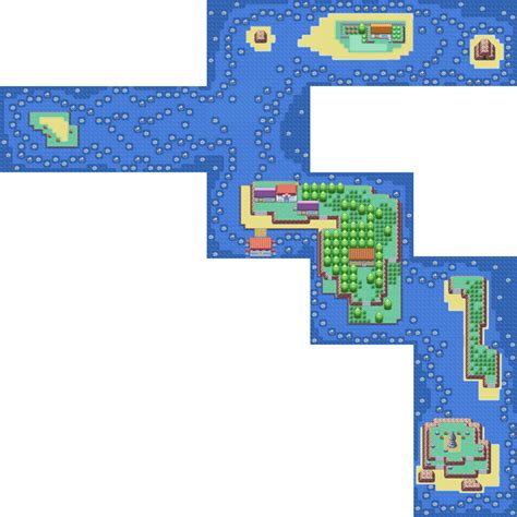 Download Five Island - Pokemon Fire Red Sevii Islands Map Clipart Png ...