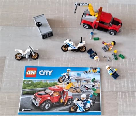 LEGO 60137 CITY POLICE Tow Truck Trouble poursuite moto coffre+instruc/jpj27 EUR 12,00 - PicClick FR