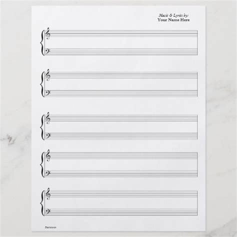 Sheet Music - Piano & Vocal (Write your own music) Full Color Flyer | Zazzle