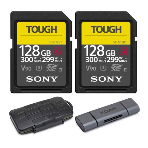 Sony 128GB UHS-II Tough G-Series SD Card 2-Pack Bundle with Case and Reader - Walmart.com