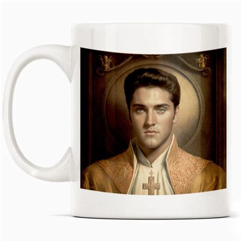 Elvis Presley Saint Portrait Mug Tea Cup Color Changing Mug Couple Mug Relationship Joke Mug I'm ...