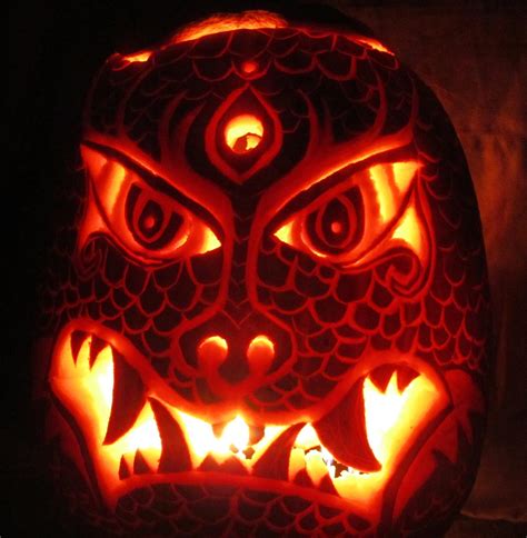 Evil Pumpkin Carvings