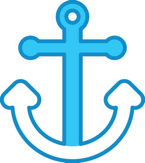 Anchor Line Filled Blue 9869025 Vector Art at Vecteezy