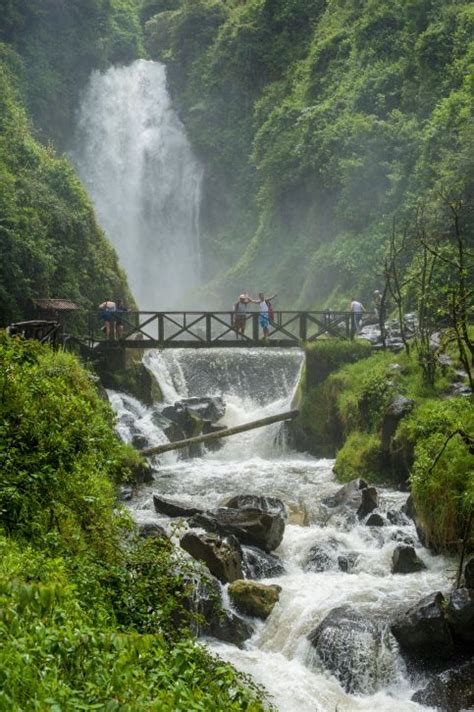 Peguche Waterfall, Ecuador. One of the most popular tourist attractions of Otavalo. | Waterfall ...