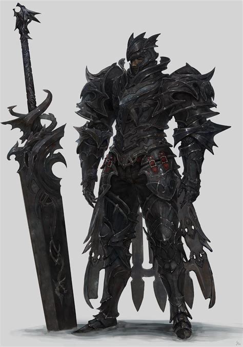 Black Knight by Sanha Kim : ImaginaryKnights | Concept art characters ...