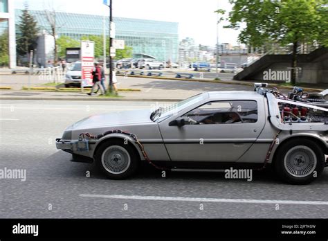 A Replica of the car from Back to the future movie in downtown Vancouver, British Columbia ...