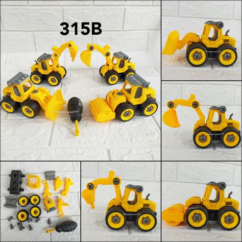 Jual 1 Set (4pcs) DIY TRUCK Excavator Roller Drill Bulldozer Alat Berat Mobil Konstruksi Bechoe ...