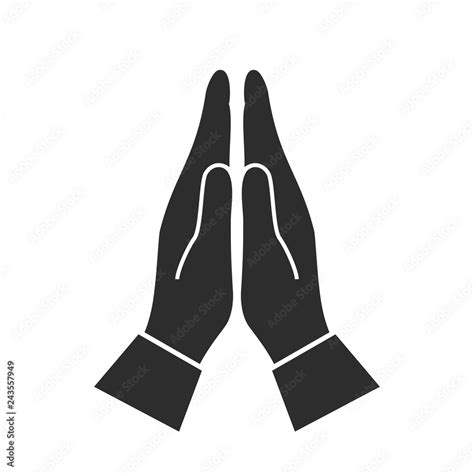 Hands namaste sign Stock Vector | Adobe Stock