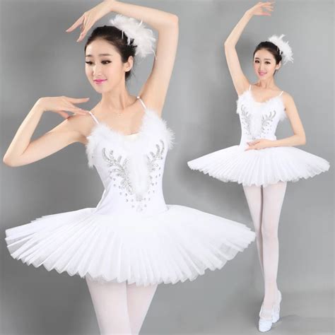 New Adult Professional Ballet Tutus Ballerina Dresses Girls White Swan Lake Dance Costume Ballet ...