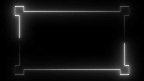 White neon frame border background with glowing lines - video animation ...