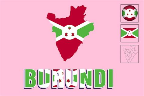 Premium Vector | Burundi map and vector illustration of burundi flag