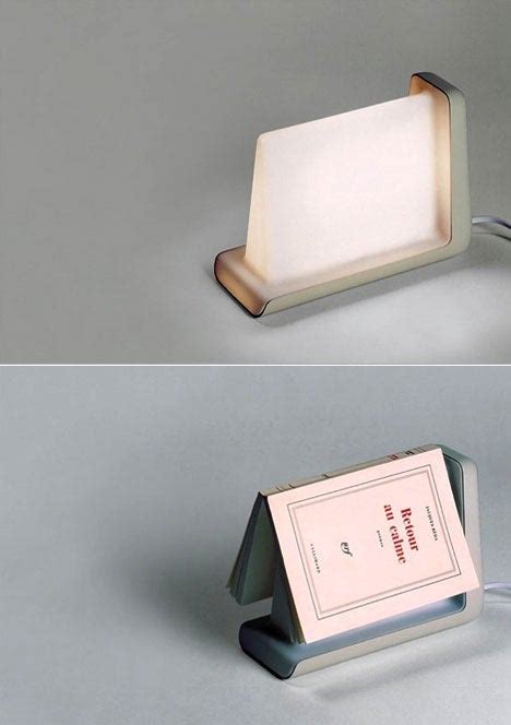 Reading Lamp Is a Book Stand, Light, and Bookmark All in One