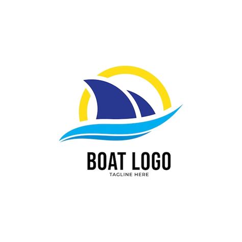 Barco logo design template vector graphic branding element. | Vetor Premium