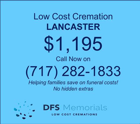 Guide to affordable cremation services in Lancaster, PA - $1,195