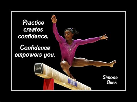 Inspirational Simone Biles Gymnastics Quote Poster Champion Gymnast Wall Art Print - Practice ...