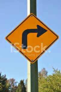 Big Right Curve Road Sign Stock Photo | Royalty-Free | FreeImages