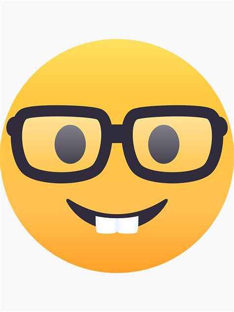 "JoyPixels™ Nerd Face Emoji" Sticker for Sale by joypixels | Redbubble