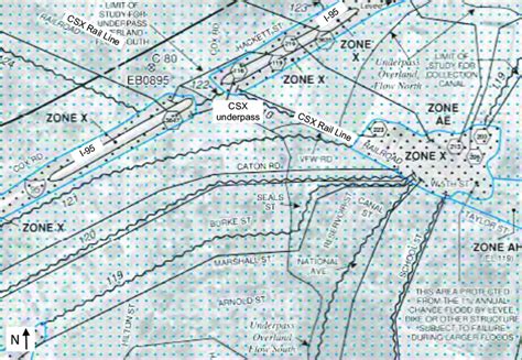 Insurance map showing Zone X, or the 500 year flood zone and Zone AE,... | Download Scientific ...