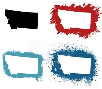 Montana State - County Map Stock Clipart | Royalty-Free | FreeImages