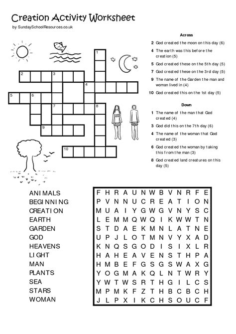 Sunday School Word Search Puzzles Printable