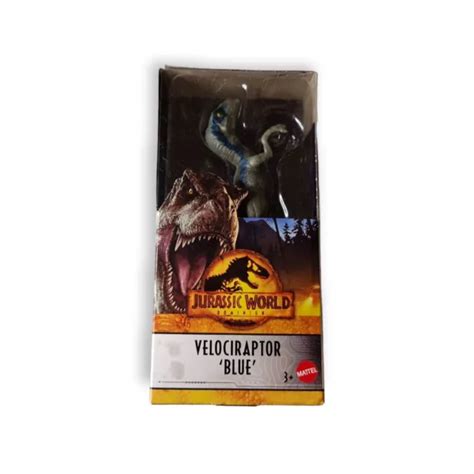 JURASSIC WORLD Dominion Velociraptor Blue Action Figure Mattel Jurassic ...